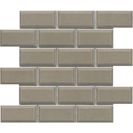 Emser Tile Reward Series Porcelain Mosaic Tile, 12 in L Tile, 11 in W Tile, Pressed Edge, Bevel Pattern, 10PK F27REWATA1112MBV