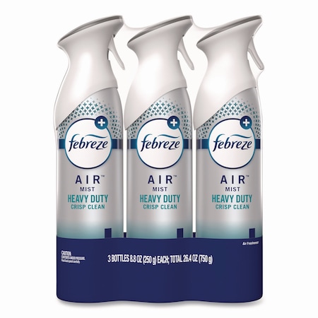 Febreze AIR, Heavy-Duty Crisp Clean, 8.8 oz Aerosol Spray, 3PK 74601