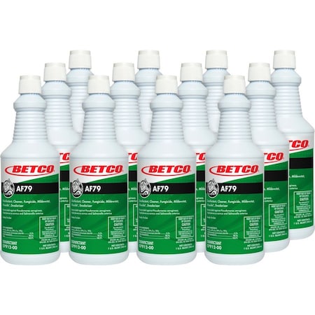 Betco AF79 Acid-Free Restroom Cleaner, Ready-To-Use, Citrus Bouqet Scent, 32 fl oz, 12PK 0791200