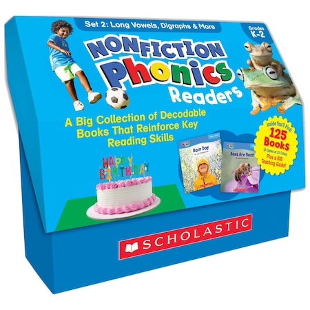 Scholastic Teaching Solutions Nonfiction Phonics Readers: Long Vowels, Digraphs & More, Multiple-Copy Set, 125-Book Set 9781338894707