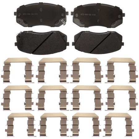 Acdelco PAD KIT FRT DISC BRK, Disc Brake Pad Set,  14D1295CHF1