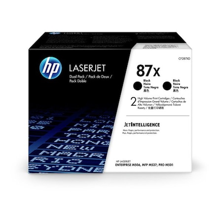 Hp 87X (CF287XD) 2-Pack High Yield Black Original LaserJet Toner Cartridge (18,000 Yield Each) CF287XD