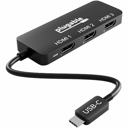 Plugable Technologies PLUGABLE MULTI-MONITOR ADAPTER USB-C MST ADAPTER USBC-MSTH3
