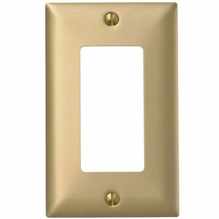 Hubbell Wiring Device-Kellems Rocker Wall Plates and Box Cover, Number of Gangs: 1 Brass, Brushed Finish, Brass SB26