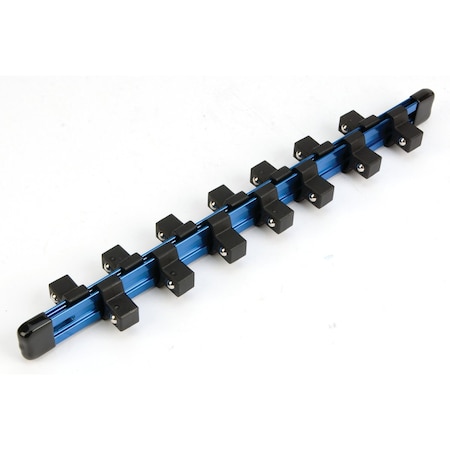 Performance Tool 1/2 in. Dr. Aluminum Socket Rail, 14 Socket Capacity, Double Sided W32004