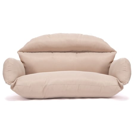 Leisuremod Hanging 2 Person Egg Swing Cushion, Beige ES57C-BG