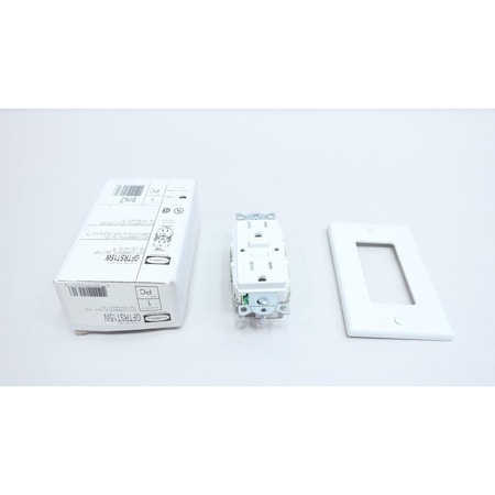 Hubbell Self Test Commercial Receptacle 15Aa 125V-Ac 2P 3W GFTRST15W