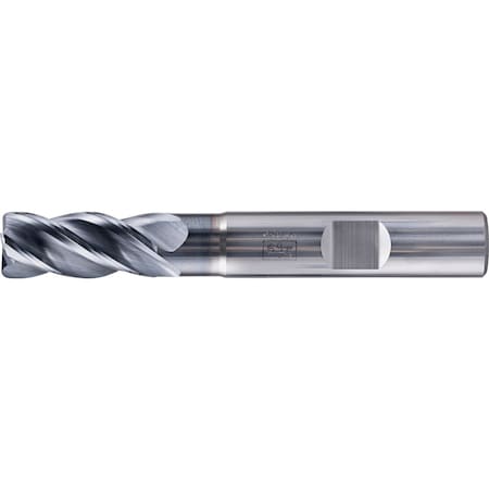 Pferd PFERD .03'' Radiused End Mill, 4 flutes, 3/8'' Dia, 3/4'' APMX, 2-1/2'' OAL, Weldon shank 23003054