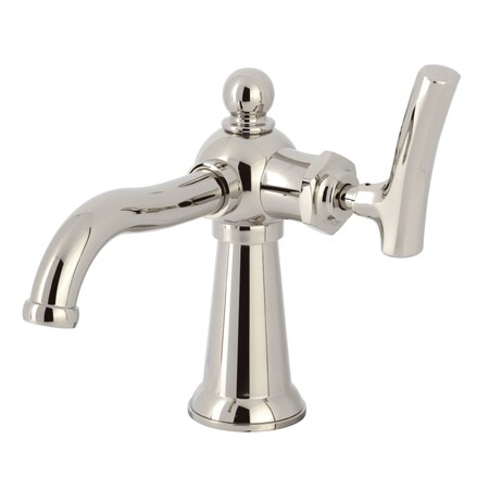 Kingston Brass One-Handle Single-Hole Bathroom Faucet with Push Pop-Up Drain, Polished Nickel KS3546TKL