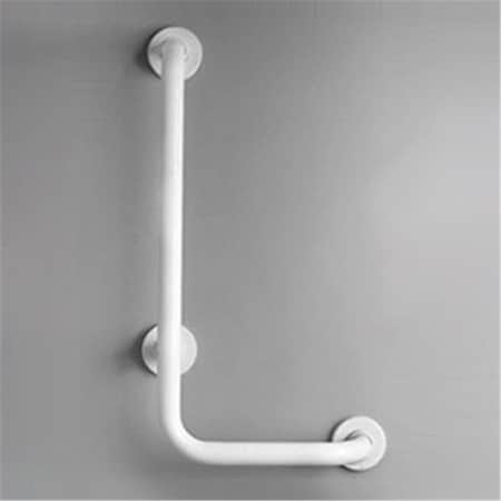Back2Basics Contractor Series Left L-Shaped Grab Bar - White BA2640207