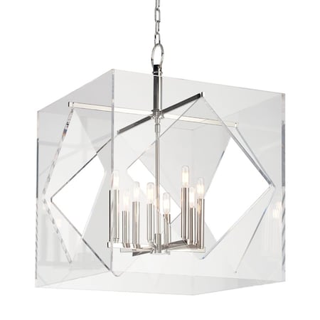 Hudson Valley Lighting Travis 8 Light Chandelier 24 In. Polished Nickel 5924-PN