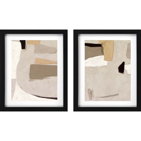 Homeroots Set Of Two Yukon II Black Framed Print Wall Art, 2PK 525770