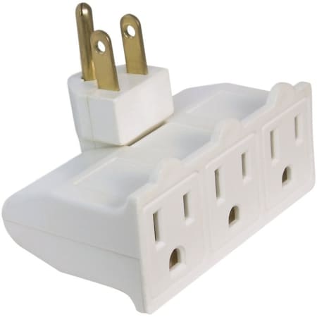 Powerzone Plug Adapter, 3 Outlet(s) White OR101100