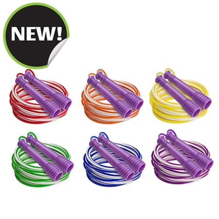 Champion Sports 7 ft. Deluxe XU Jump Rope Red Handle - Set of 6 CH55895