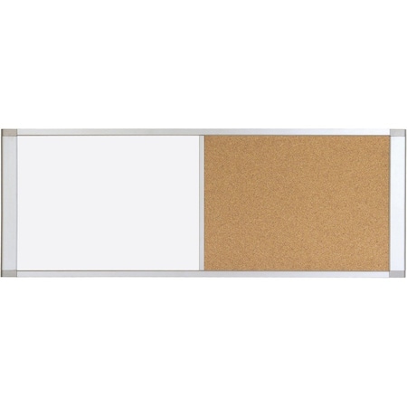 Bi-Silque MasterVisi, Combo Cubicle Workstation Dry Erase/cork Board, 48x18, Silver Frame XA42003700
