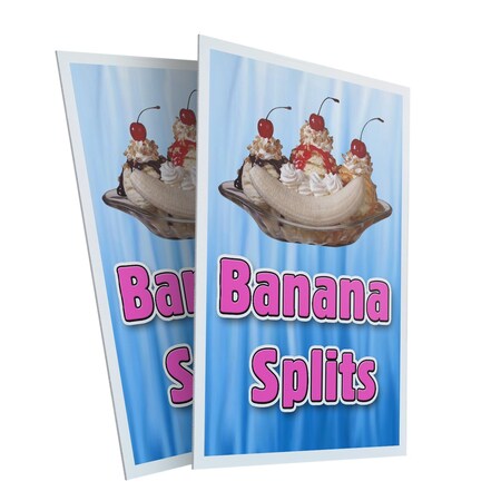 Signmission Banana Splits, Plastic Signs Only 24 Inch x 36 Inch, Corrugated Plastic, 2PK CSB-2436-2PACK-Banana Splits