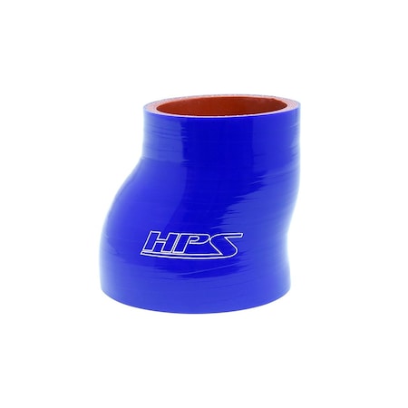Hps Performance 3 in - 3-1/4 in ID x 3 in L, 4-Ply High Temp Reinforced Silicone Offset Reducer Coupler Hose, Blue HTSOR-300-325-BLUE