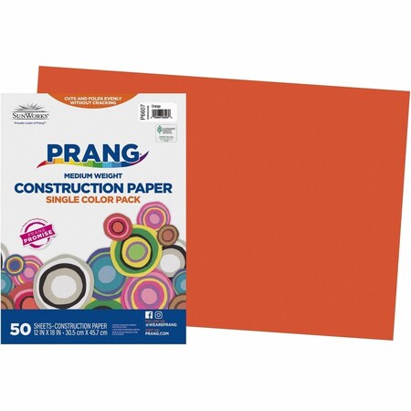 Sunworks Construction Paper, Orange, 50PK PAC6607