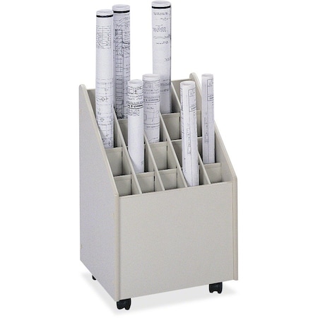 Safco Roll File, Mobile, 20 Compartment 3082