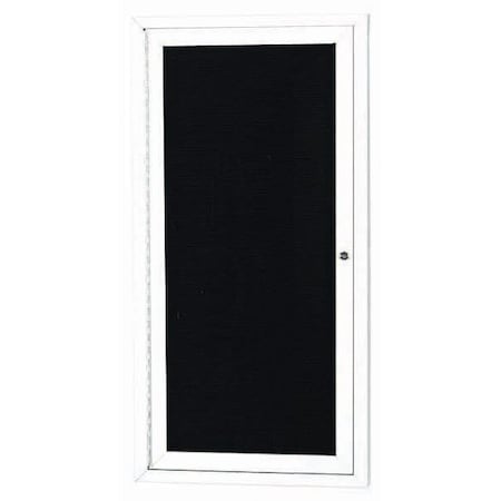 Aarco Outdoor Enclosed Directory w/ Al Frame, Powder Coated White, Letter Panel is Black Vinyl, 24''Hx12''W OADC2412W