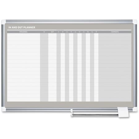 Bi-Silque MasterVisi, In-Out Magnetic Dry Erase Board, 36x24, Silver Frame GA01110830