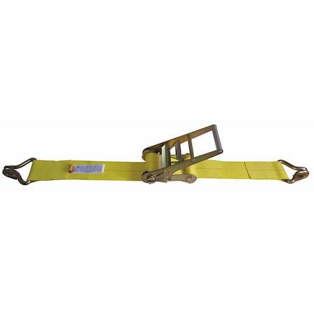 Doleco Ratchet Strap 4" x 27' with Narrow Wire Hooks, 6,600 lbs WLL 23406427
