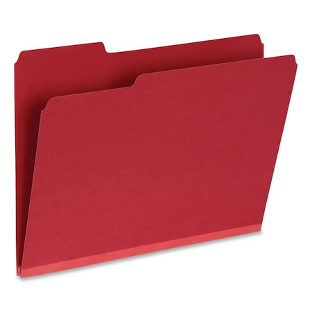 Pendaflex Recycled Colored File Folders, 1/3-Cut Tabs: Assorted, Letter Size, 1" Expansion, Red, 25PK 1007010