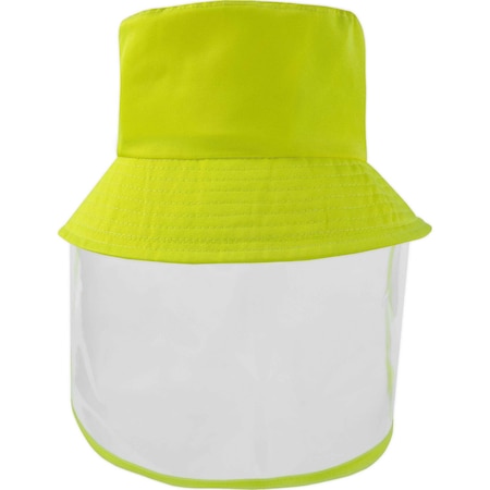 Ironwear Bucket Hat with Removable Transparent Anti-Fog Visor, Lime 1890-L