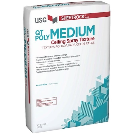 Usg 540795060 Medium Ceiling Spray Texture, 40 lb Bag 540795060