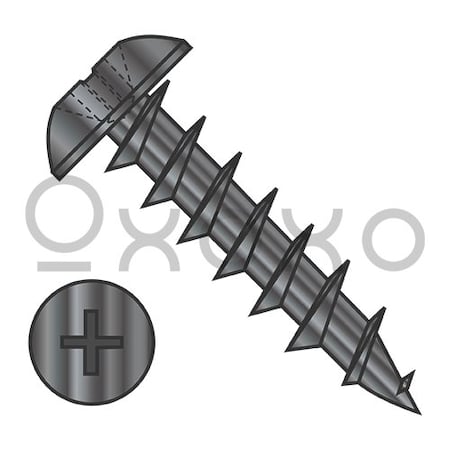 Oxoxo 8-11X1 Phillips Truss Deep Thread Wood Screw Full Thread Black OxIde, 6000PK 559298