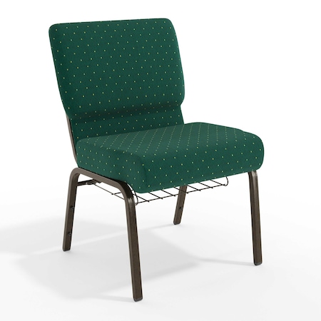 Flash Furniture Hercules Church Chair, 21-1/4 in W 25" L 33" H, Fabric Seat FD-CH0221-4-GV-S0808-BAS-GG