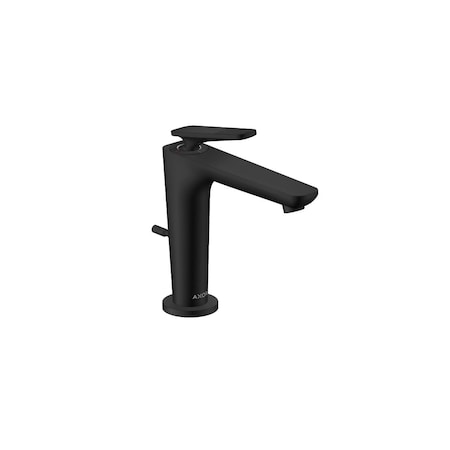 Axor Citterio C Single-Hole Faucet 125 CoolStart with Pop-Up Drain-Cubic Cut, 1.2 GPM in Matte Black 49031671