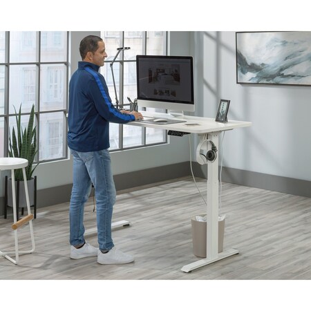 Sauder Oe 60x24 Adj Height Desk White 3a 431985