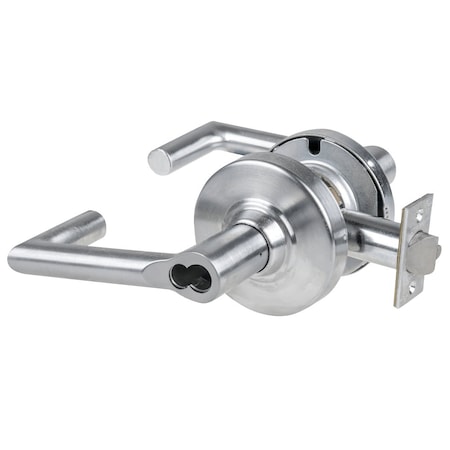 Schlage Grade 1 Storeroom Lock, Boardwalk Lever, SFIC Prep Less Core, Satin Chrome Finish, Non-Handed ND80BD BRK 626