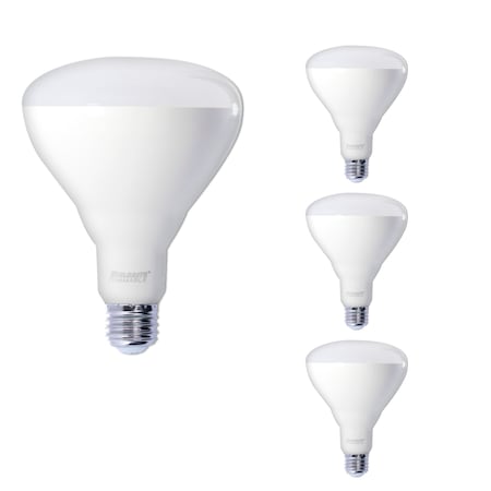 Bulbrite LED Filament 15W Dimmable BR40 Light Bulbs, Frost Glass, Medium E26 Base, 3000K, 1100lu, 4PK 862802