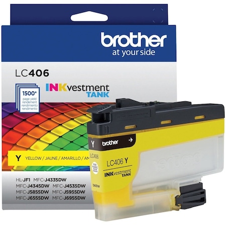 Brother Standard Yield Yellow Ink Cartridge LC406YS