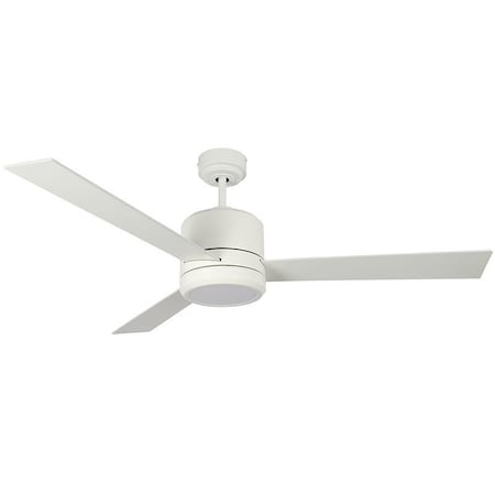 Westgate 52in 3-BLADE CEILING FAN AND LIGHT 30K 19W INTEG. LED WALL SWITCH WHITE AND WHITE BLADES, 3000K WFL-116-WS-3B-52-30K-WH-WH