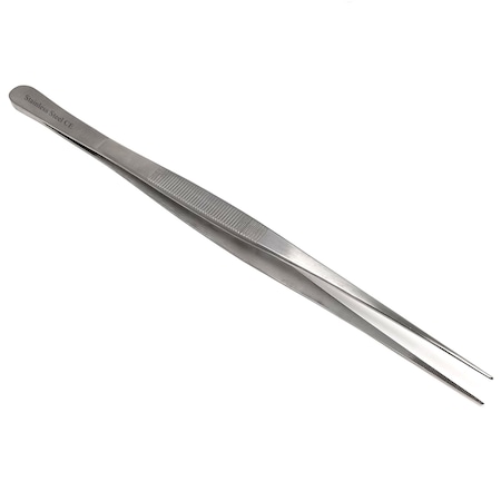 A2Z Scilab Forceps Micro 12 Inch Straight Serrated Narrow-Tip Stainless Steel Tweezers A2Z-ZR1130