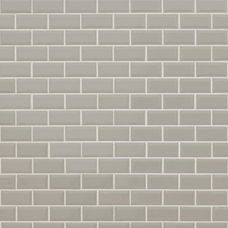 Msi Gray Glossy SAMPLE Beveled Porcelain Mosaic Tile ZOR-MD-0414-SAM