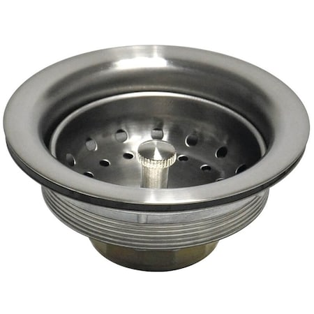 Danco Basket Strainer Assembly, 312 in Dia, Brass, Brushed Nickel, For Universal Sinks 89302