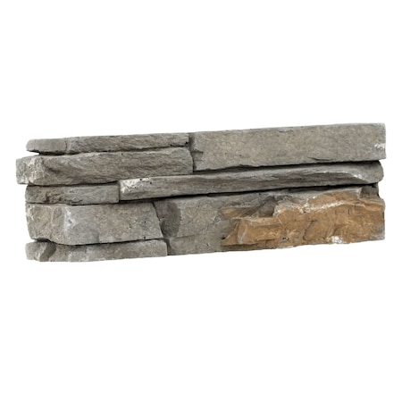 Msi Denali Gray  Manufactured Concrete Natural Stacked Stone Corner Wall Tile 4 Sq. Ft. Per Box ZOR-LSC-0220
