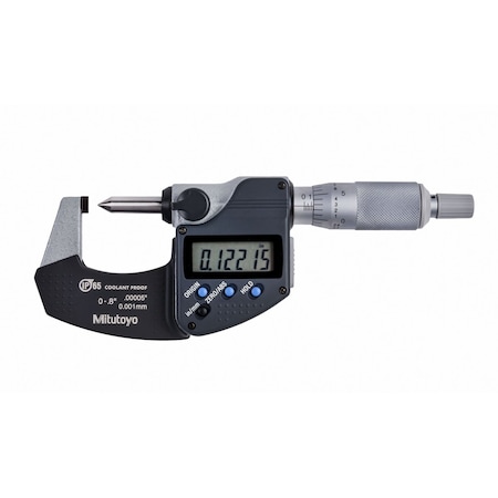 Mitutoyo Digimatic Crimp Height Micrometer, CrpHt, I/M 0-.8 In, .00005 In, O, RS 342-371-32