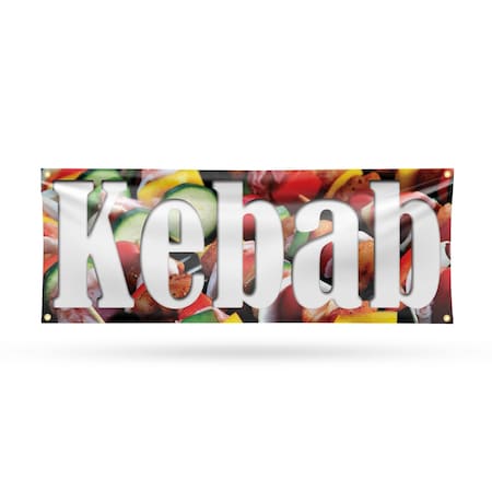 Signmission Kebab, 18 Inch x 48 Inch, Vinyl Banner B-30716