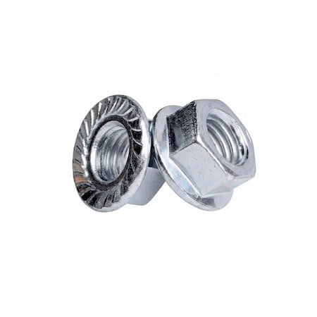 Zdb Industrial #10-32 Flange Nut, Hardened, Zinc Cr3 10003010