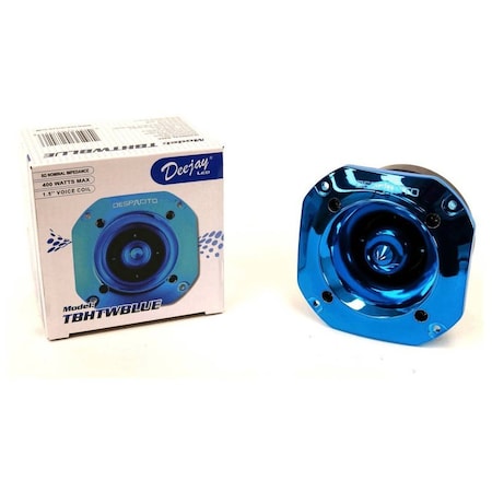 Deejay Led High Power Tweeter Single with matching crossover capacitor BLUE TBHTWBLUE