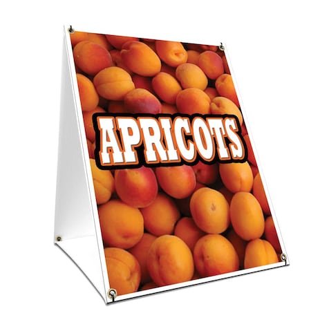 Signmission Apricots, 36 Inch x 24 Inch A-frame Yard Sign, Plastic Sign SBC-2436-Apricots