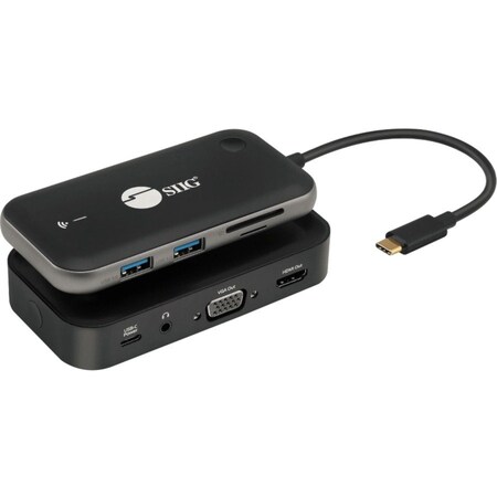 Siig AC CE-H26P11-S1 1080p Wireless USB-C Video Hub Extender - 32ft Color Box CE-H26P11-S1