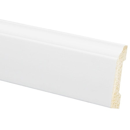 Inteplast Building Products 633 Base Moulding, 8 ft L, 3316 in W, 38 in Thick, Polystyrene, Crystal White 56330800032