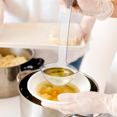 Smarty Had A Party Clear Disposable Plastic Large Serving Ladles (48 Ladles), 48PK 2652-CASE
