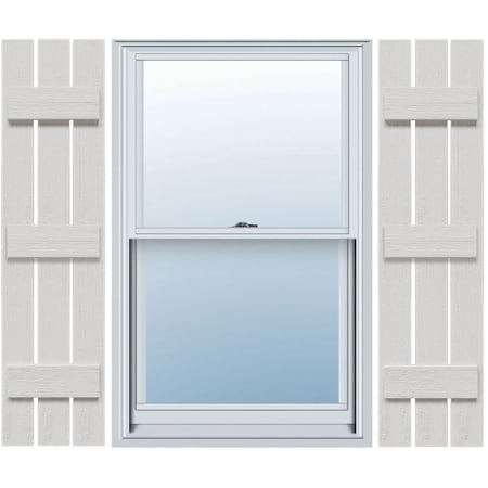 Ekena Millwork Timberthane Faux Rustic Three Board Spaced Board-n-Batten Faux Wood Shutters, 17 1/8W x 68H, PR FBS06S17X068RUF
